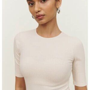 Reformation Everet Knit Top Almond - Size S